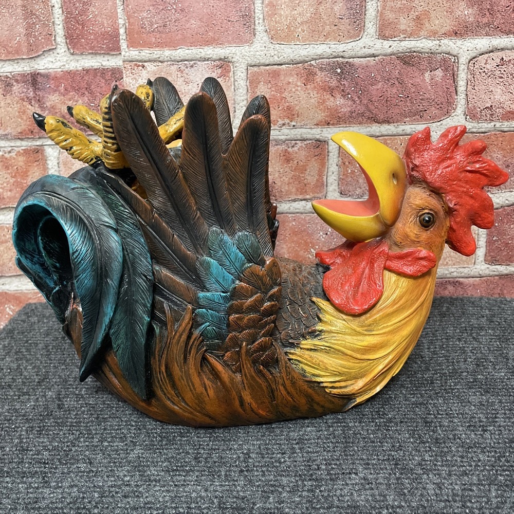 DRINKING ROOSTER Wine Bottle Holder‎ French Country Farm Style Kitchen